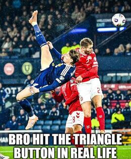 Traingle button memes