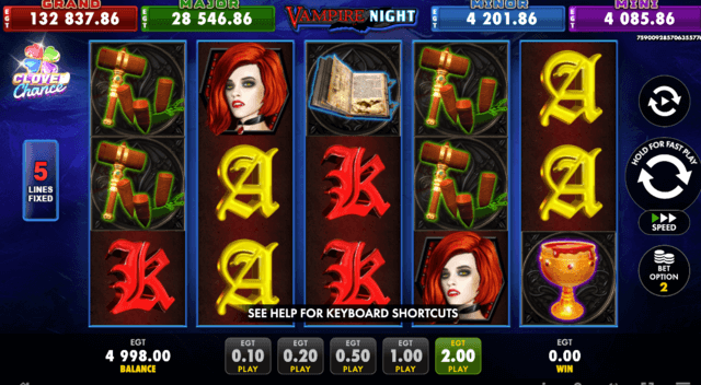 Vampire Night Clover Chance онлайн видео слот